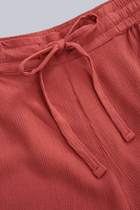 'Ria' Women's Beach Shorts with Front Pockets Summer Bottoms Rust - Image 6