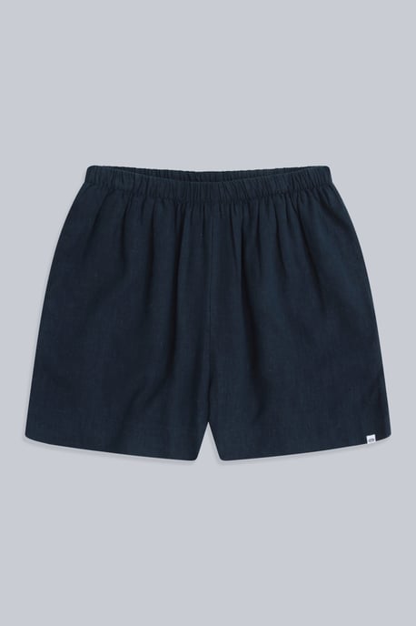 'Nova' Women's Linen Shorts Regular Fit Breathable Summer Bottoms Navy - Image 4