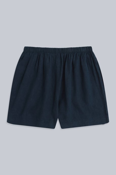'Nova' Women's Linen Shorts Regular Fit Breathable Summer Bottoms Navy - Image 5