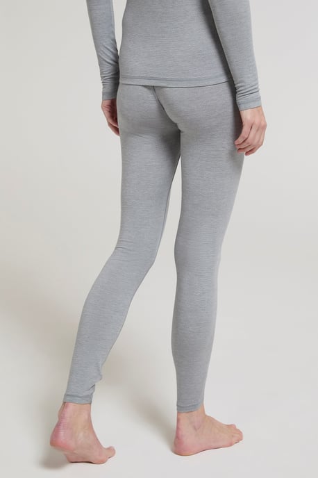 'Keep The Heat' Women's Base Layer Pants Winter Skiing Trousers Light Grey - Image 3