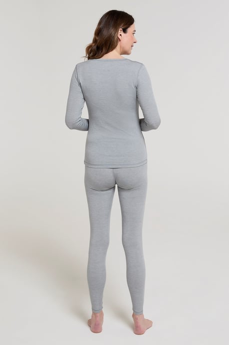 'Keep The Heat' Women's Base Layer Pants Winter Skiing Trousers Light Grey - Image 4