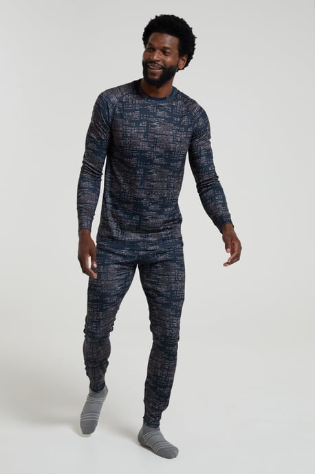 'Talus' Men's Thermal Base Layer Trousers High Wicking Quick Dry Winter Pants Black - Image 2