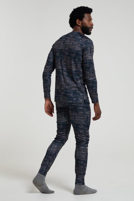 'Talus' Men's Thermal Base Layer Trousers High Wicking Quick Dry Winter Pants Black - Image 3