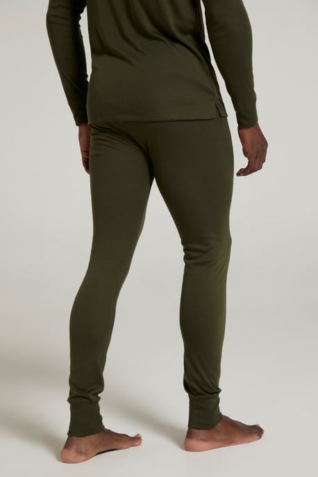 'Talus' Men's Thermal Base Layer Trousers High Wicking Winter Pants Khaki - Image 3