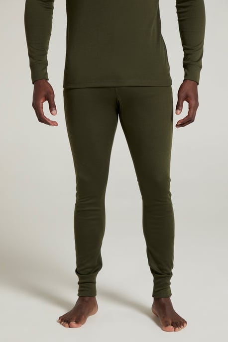 'Talus' Men's Thermal Base Layer Trousers High Wicking Winter Pants Khaki - Image 4