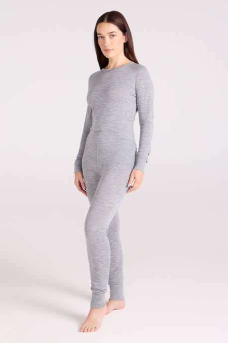 Women's Base Layer Pants Merino Thermal Breathable Trousers Light Grey - Image 4