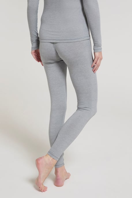 Women's Base Layer Pants Merino Thermal Breathable Trousers Light Grey - Image 6