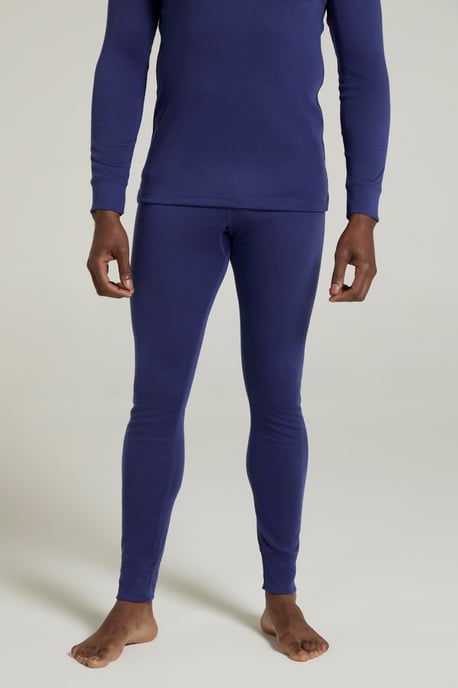 'Talus' Men's Thermal Base Layer Trousers High Wicking Winter Pants Dark Blue - Image 1