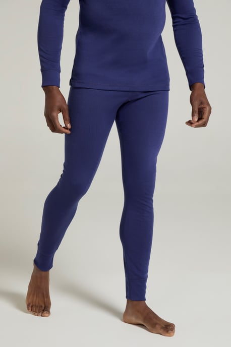 'Talus' Men's Thermal Base Layer Trousers High Wicking Winter Pants Dark Blue - Image 2