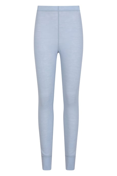 Women's Base Layer Pants Merino Thermal Breathable Trousers Light Blue - Image 5