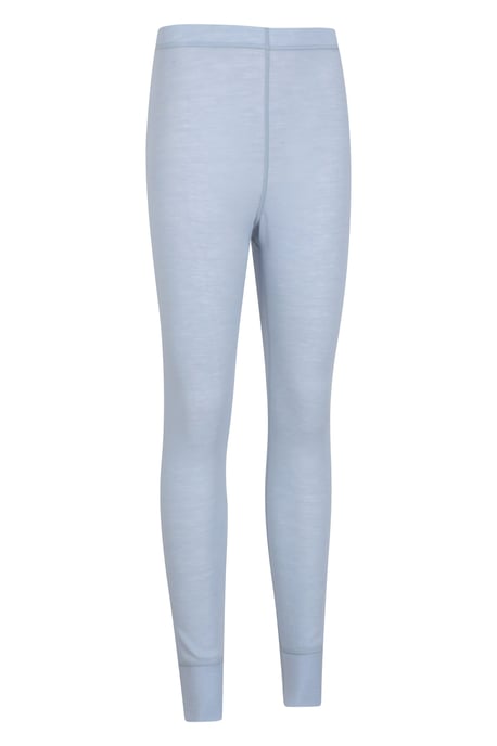Women's Base Layer Pants Merino Thermal Breathable Trousers Light Blue - Image 6