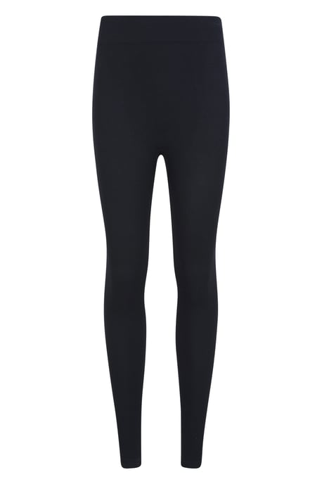 'Carmel' Women's Ribbed Pants Seamless Thermal Base Layer Trousers Black - Image 2