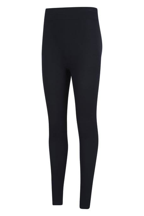 'Carmel' Women's Ribbed Pants Seamless Thermal Base Layer Trousers Black - Image 5