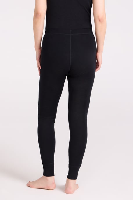 Women's Base Layer Pants Merino Thermal Breathable Trousers Black - Image 3