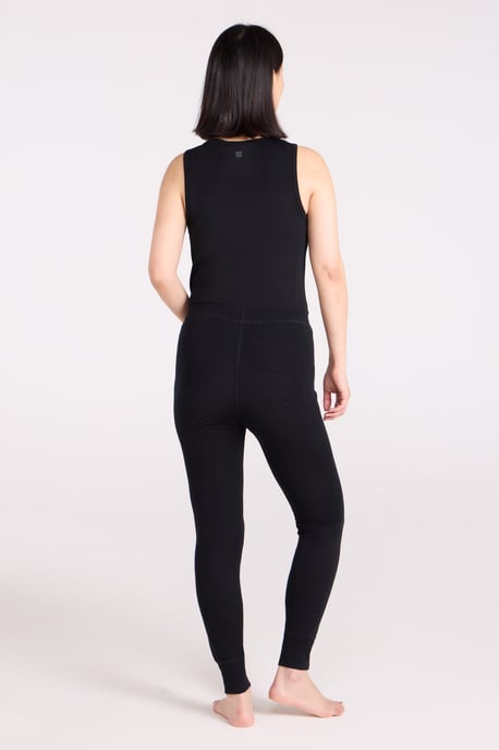 Women's Base Layer Pants Merino Thermal Breathable Trousers Black - Image 4