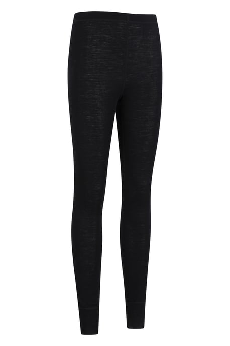 Women's Base Layer Pants Merino Thermal Breathable Trousers Black - Image 6