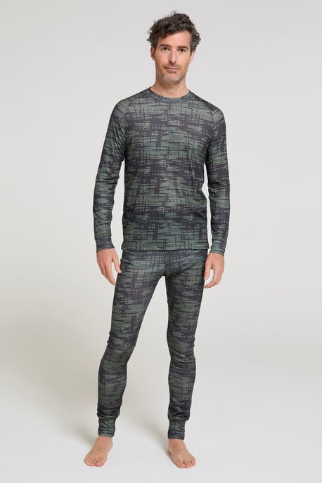 'Talus' Men's Thermal Base Layer Trousers High Wicking Quick Dry Winter Pants Khaki - Image 2
