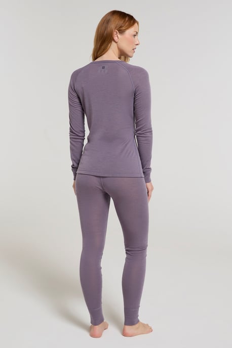 Women's Base Layer Pants Merino Thermal Breathable Trousers Purple - Image 3