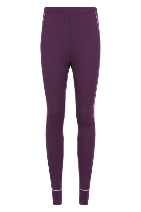 'Asgard' Women's Thermal Pants Merino Quick Dry Base Layer Trousers Purple - Image 1