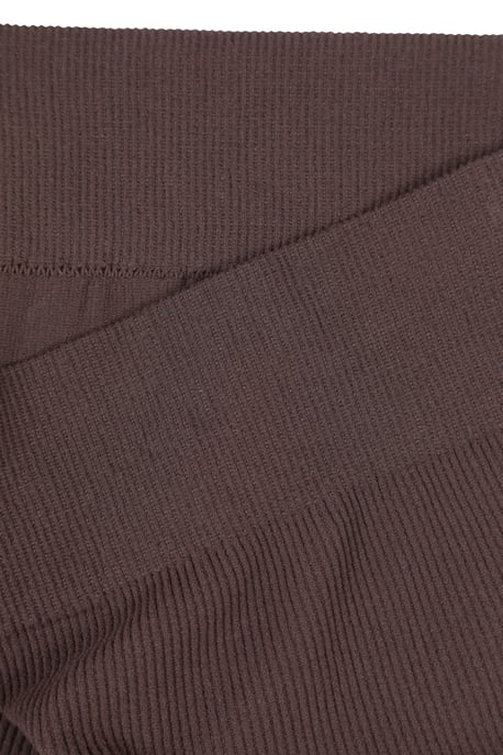'Carmel' Women's Ribbed Pants Seamless Thermal Base Layer Trousers Brown - Image 5