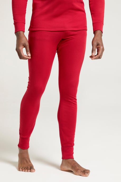 'Talus' Men's Thermal Base Layer Trousers High Wicking Winter Pants Red - Image 3