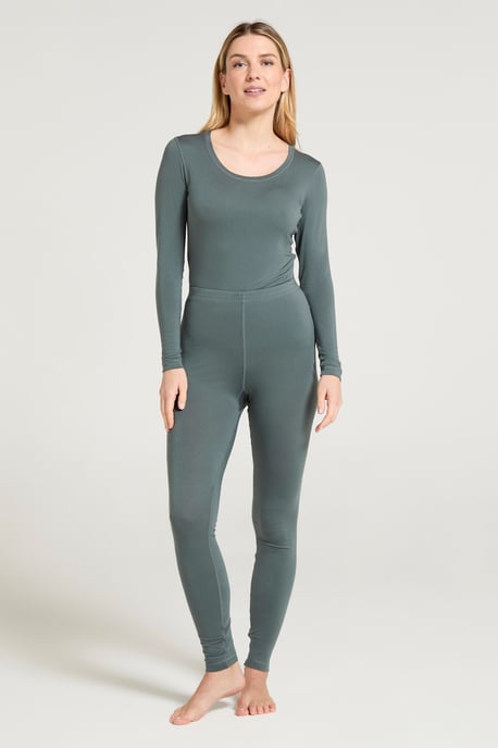 'Keep The Heat' Women's Base Layer Pants Winter Skiing Trousers Khaki - Image 2