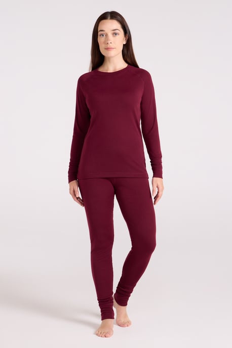'Talus' Women's Thermal Base Layer Trousers High Wicking Quick Dry Winter Pants Berry - Image 2