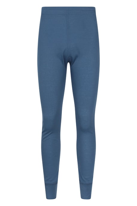'Talus' Men's Thermal Base Layer Trousers High Wicking Winter Pants Blue - Image 1