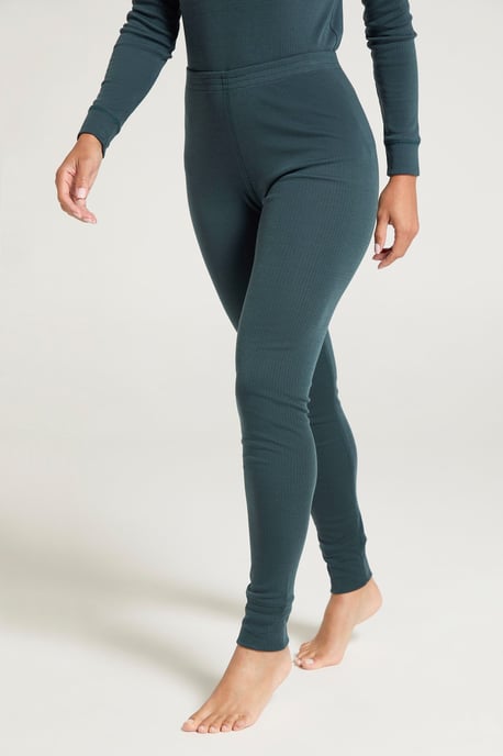 'Talus' Women's Thermal Base Layer Trousers High Wicking Quick Dry Winter Pants Dark Green - Image 2