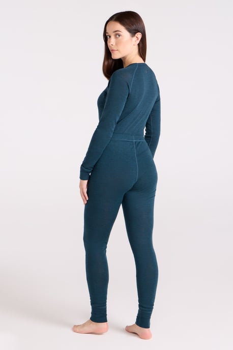 Women's Base Layer Pants Merino Thermal Breathable Trousers Teal - Image 4
