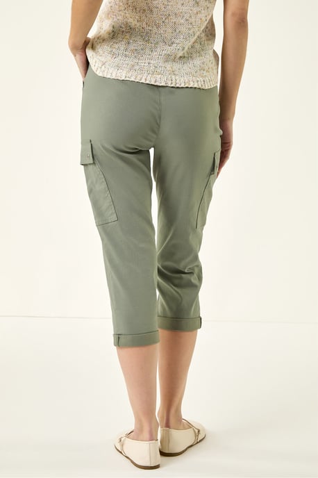 Cropped Cargo Stretch Trouser - Image 3