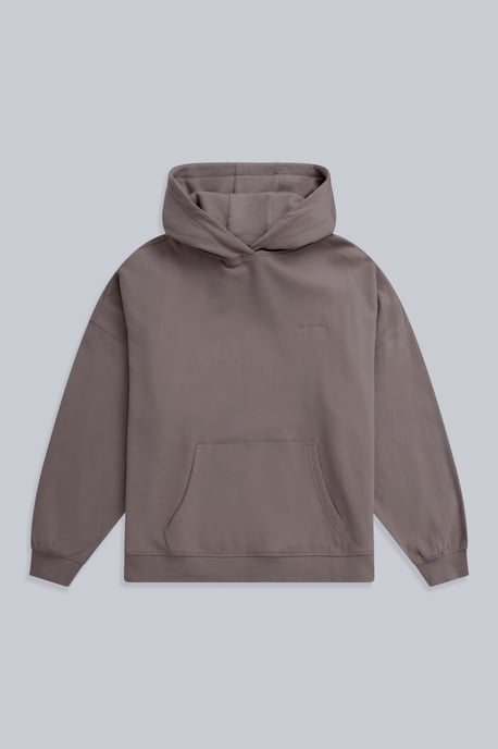 'Idol' Women's Logo Drop Shoulder Hoodie with Kangaroo Pocket Warm Sweatshirt Taupe - Image 6
