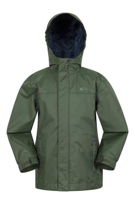 'Torrent' Kids Waterproof Jacket with Taped Seams Rain Coat Khaki - Image 2