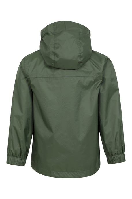 'Torrent' Kids Waterproof Jacket with Taped Seams Rain Coat Khaki - Image 4