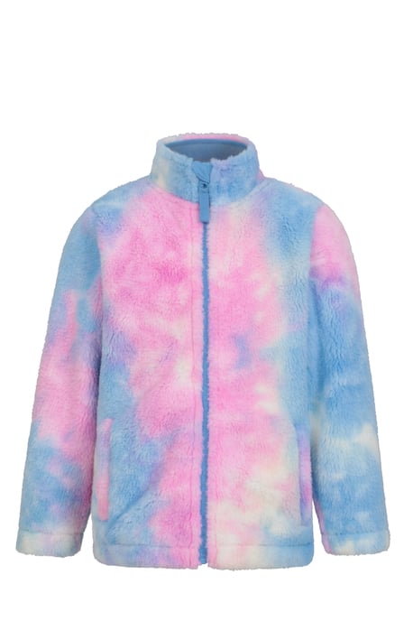 'Rainbow' Kids Fleece Sweater with Pockets Full Zip Warm Cosy Coat Purple - Image 5