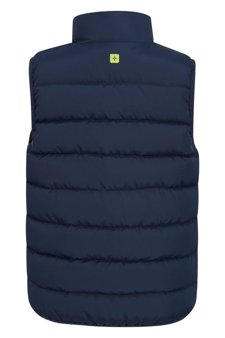 'Rocko' Kids Gilet Water Resistant Padded Everyday Rain Coat Dark Blue - Image 4
