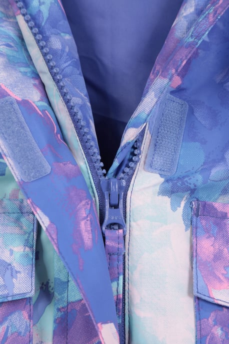 'Ranger' Printed Kids Parka Jacket Water Resistant Warm Cosy Coat Lilac - Image 5