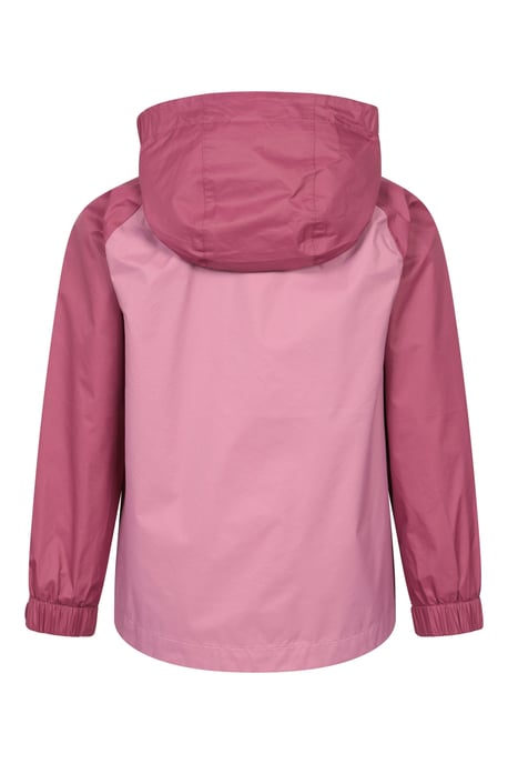 'Torrent II' Kids Waterproof Jacket with Taped Seams Rain Coat Pink - Image 3