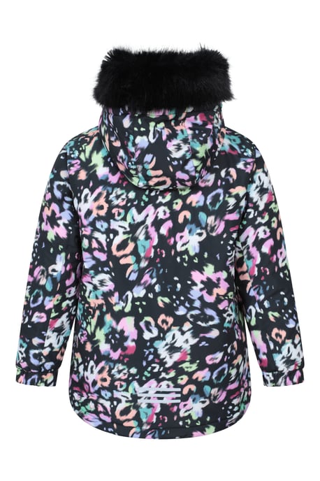 'Ranger' Printed Kids Parka Jacket Water Resistant Warm Cosy Coat Pink - Image 4