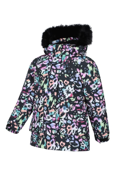 'Ranger' Printed Kids Parka Jacket Water Resistant Warm Cosy Coat Pink - Image 5