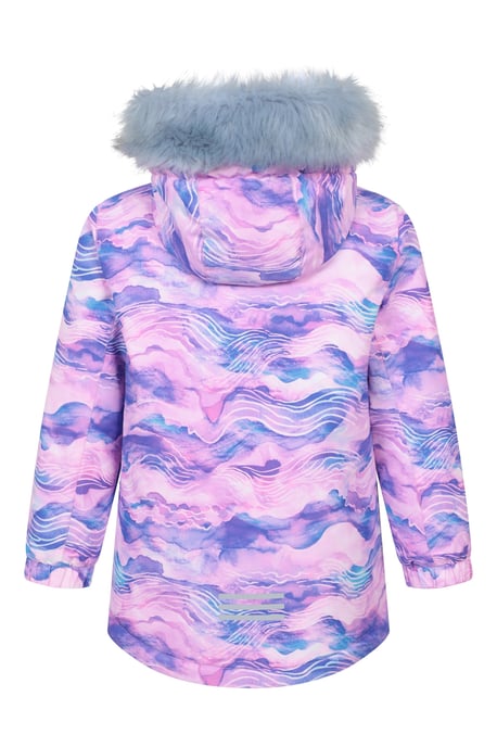 'Ranger' Printed Kids Parka Jacket Water Resistant Warm Cosy Coat Purple - Image 3