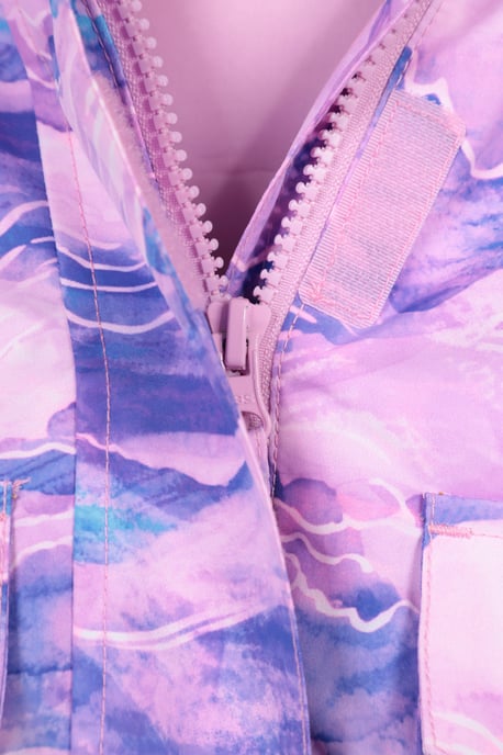 'Ranger' Printed Kids Parka Jacket Water Resistant Warm Cosy Coat Purple - Image 5