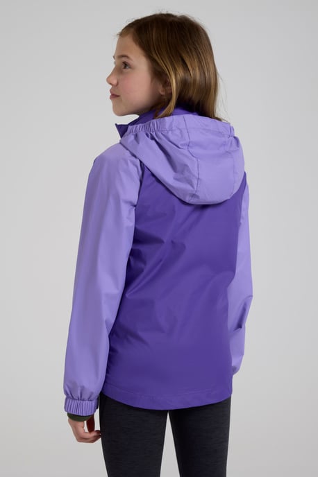 'Torrent II' Kids Waterproof Jacket with Taped Seams Rain Coat Lilac - Image 3