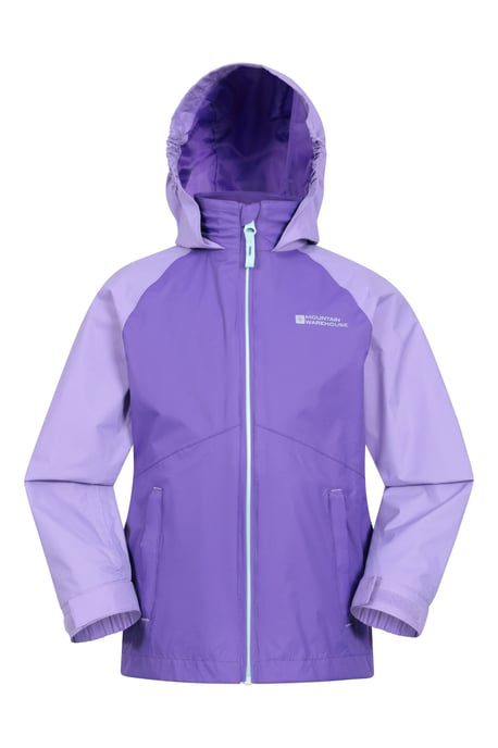 'Torrent II' Kids Waterproof Jacket with Taped Seams Rain Coat Lilac - Image 5