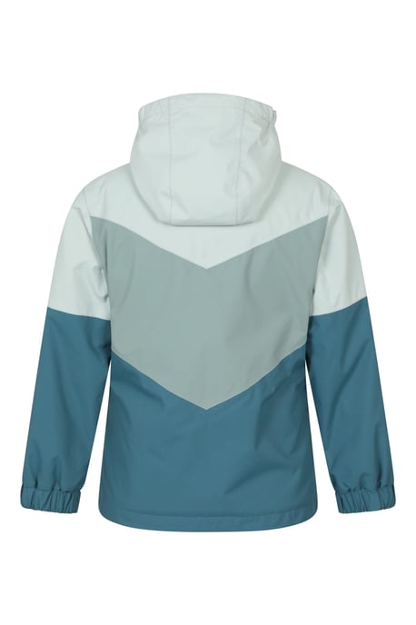 'Lightning' Kids 3 in 1 Waterproof Jacket Inner Fleece Full Zip Hood Winter Coat Teal - Image 3