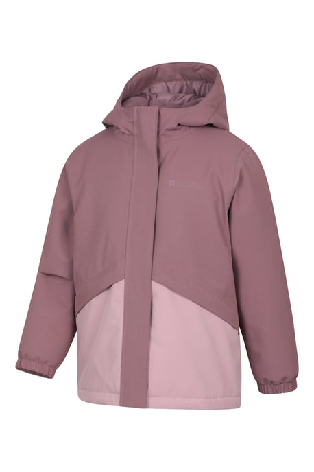 'Cyclone' Kids Padded Jacket Waterproof Warm Comfy Rain Coat Pink - Image 5