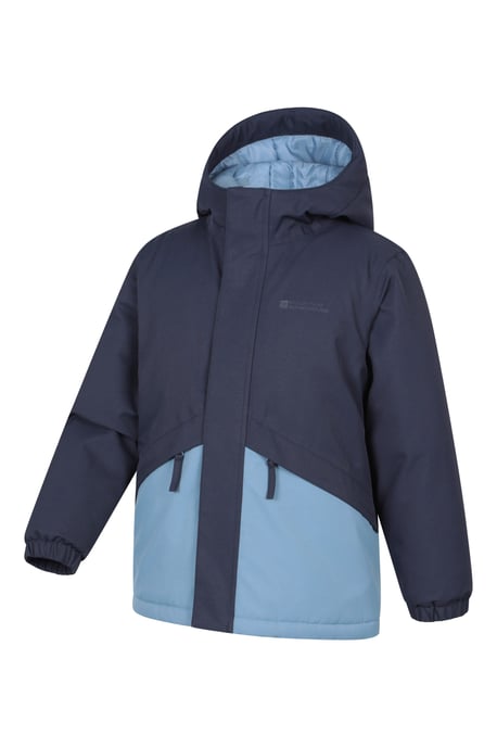 'Cyclone' Kids Padded Jacket Waterproof Warm Comfy Rain Coat Navy - Image 5