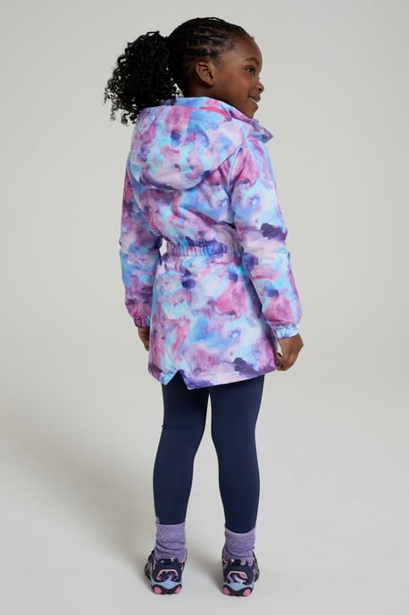 'Dale' Kids Winter Jacket with Front Pockets Waterproof Breathable Coat Purple - Image 3