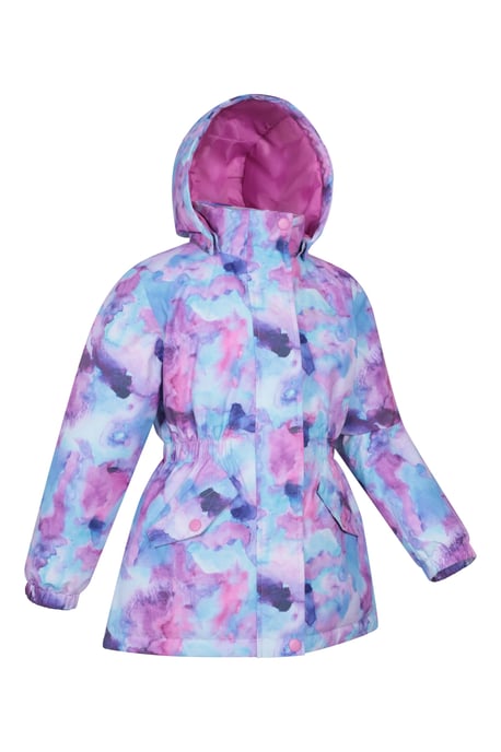'Dale' Kids Winter Jacket with Front Pockets Waterproof Breathable Coat Purple - Image 6
