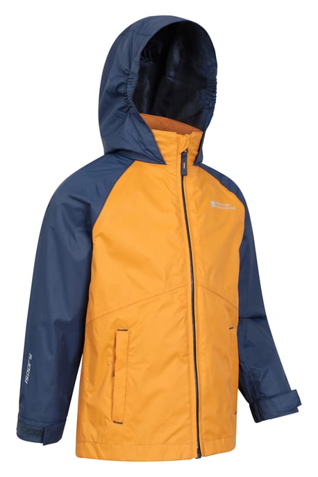 'Torrent II' Kids Waterproof Jacket with Taped Seams Rain Coat Yellow - Image 2